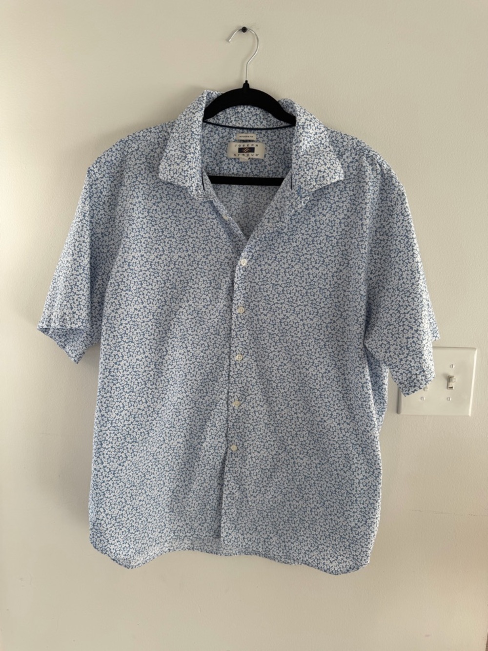 Joseph Abboud Men’s Floral Button Down Short Sleeve Shirt Size XXL